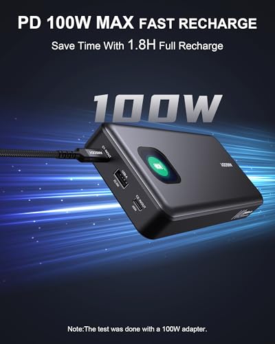 140W Power Bank, 25000mAh Laptop Portable Charger with Smart Digital Display, PD3.1 Fast Charging Battery Pack for MacBook Dell XPS iPad Tablet Steam Deck iPhone 17-12 Series Samsung Switch and More - color: Dark Gray