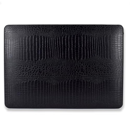 for Crocodile MacBook Air 13 inch Case M1 2021-2018 A2337 A2179 A1932,Black | Crocodile Print MacBook Air 13.3 Case, Alligator Skin Textured Leather Hard Case for Mac Book Air 13 Laptop + Keyboard Cover - color: A10-Crocodile Black