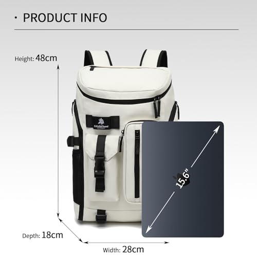 Kalesi Gym Duffle Bag Backpack 4-Way Waterproof with Shoes Compartment for travel Sport Hiking laptop - color: Sea Salt White02