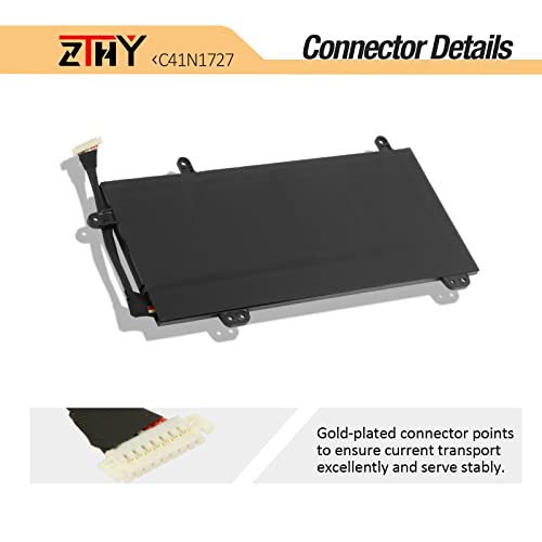ZTHY C41N1727 Laptop Battery Replacement for Asus Zephyrus M GM501 GM501G | GM501GM GM501GS ROG GU501 GU501G GU501GM GM501G-SEI006T GM501GS-EI015T GU501GM-BI7N8 GM501GM-EI005T GM501GS-EI003T 15.4V 55Wh - size: 11.81*4.13*0.16 inch C41N1727