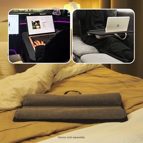 SaharaCase - Premium Portable Lap Desk with Cushion, Device Slot & Mouse Pad, Laptop Tray for Bed, Sofa, or Travel, Carbon Black, (LT00074)