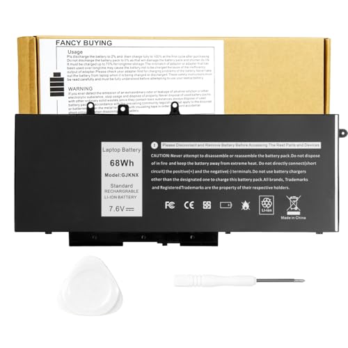 Fancy Buying 68W GJKNX Laptop Battery for Dell Latitude 5480 5580 5280 5288 5290 5488 5490 5491 5495 5590 5591 E5480 E5580 E5490 E5590 Precision 15 3520 3530 DY9NT 0DY9NT 5YHR4 451-BBZG GD1JP 0GD1JP - size: 9.45*4.09*0.28inch