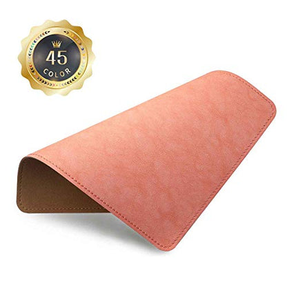 PU Leather Mouse Pad With Stitched Edge, Micro-Fiber Base, Non-Slip Waterproof for Computers, Laptop, 8x11 Inch (Pink) - color: Pink, size: 8L x 11W inches