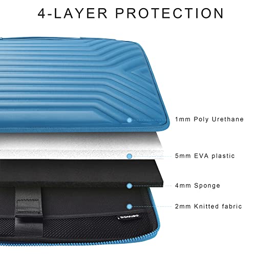 DOMISO 17.3 Inch Laptop Sleeve Case, Shockproof Waterproof Soft EVA Protective Bag with Handle, Lightweight Carrying Case for 17-17.3" Notebook/Dell/Lenovo/HP/MSI/ASUS, Blue - color: Blue, size: 17 - 17.3 Inch