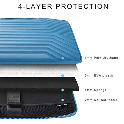 DOMISO 14 Inch Shockproof Waterproof Laptop Sleeve with Handle Lightweight Soft EVA Tablet Case for 14" Laptops/Lenovo ThinkPad/HP Pavilion 14 Stream 14 / Dell, Blue - color: Blue, size: 14 Inch