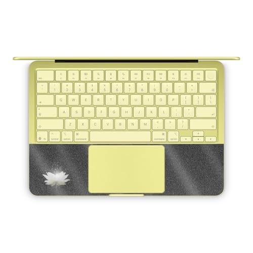 Glossy Glitter Laptop Skin Compatible with Apple MacBook Neo - Twilight Lotus - Premium 3M Vinyl Protective Wrap Decal Cover - Easy to Apply | Crafted in the USA by MightySkins - color: Twilight Lotus, size: MacBook Neo Full Cover Skin, style: Glossy Glit