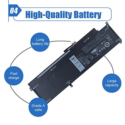 XCNR3 Battery Replace for Dell Latitude 13 7370 Ultrabook Series 0XCNR3 WY7CG WV7CG 0WV7CG 7.6V 34Wh/4250mAh 4-Cells - size: 10.32*4.12*0.24 inch XCNR3