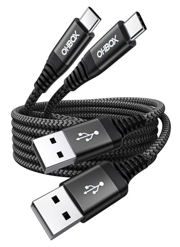 USB to USB C Cable 60W Fast Charging [2 Pack 3FT], USB A to USB C Cable for | CarPlay, Durable Braided USB Type C iPhone Charger USBC Cord for iPhone 17/16/15/Pro Max, Samsung Galaxy S23 and More-Black - color: Black, size: 3FT, style: USB A to USB C