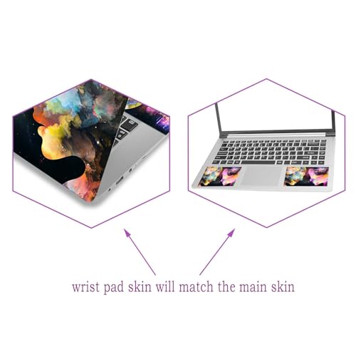 Laptop Decal Sticker Skin Cover, 11.6”12" 13" 13.3" 14" 15" 15.4" 15.6 inch Universal Laptop Netbook Vinyl Skin Sticker Cover Art Notebook PC Reusable Protector (2 Wrist Pad Included), Lover - color: Lover