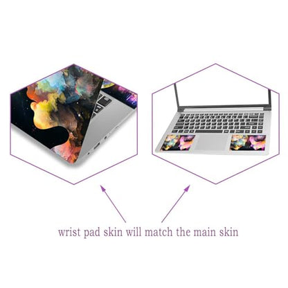 Laptop Decal Sticker Skin Cover, 11.6”12" 13" 13.3" 14" 15" 15.4" 15.6 inch Universal Laptop Netbook Vinyl Skin Sticker Cover Art Notebook PC Reusable Protector (2 Wrist Pad Included), Lover - color: Lover