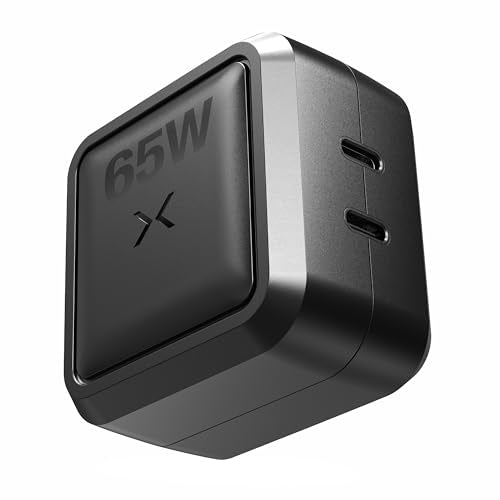 NOCO XGrid X65 65W USB-C GaN Wall Charger Block with Power Delivery | Dual USB-C Port, PD 3.0, QC 4.0+ & PPS Fast Charging, Foldable Compact Design, Charges All USB-C Devices, UL Certified