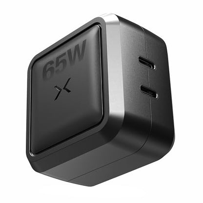 NOCO XGrid X65 65W USB-C GaN Wall Charger Block with Power Delivery | Dual USB-C Port, PD 3.0, QC 4.0+ & PPS Fast Charging, Foldable Compact Design, Charges All USB-C Devices, UL Certified