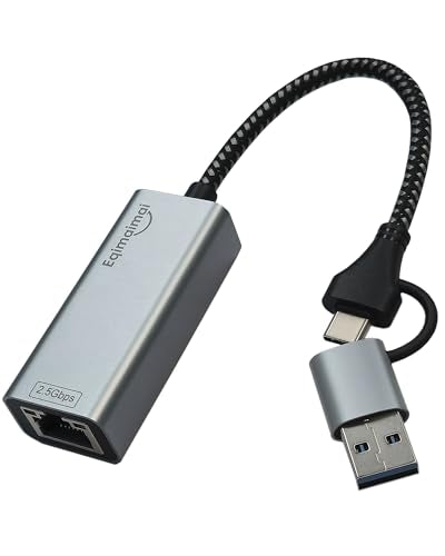 2.5G USB Ethernet Adapter, 2-in-1 USB-C&USB-A to RJ45 Network Adapter Compatible with Laptop/PC, Windows, Mac, Linux,Plug & Play - style: 2.5G Ethernet Adapter