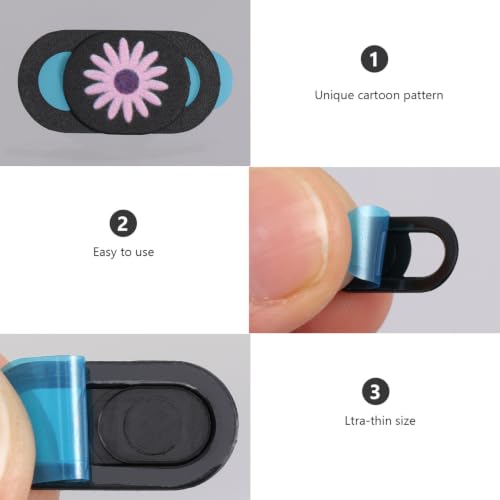 3pcs Privacy Webcam Cover for Laptops and Tablets Ultra Thin Sliding Design Easy to Use and Install Compatible Devices Selection