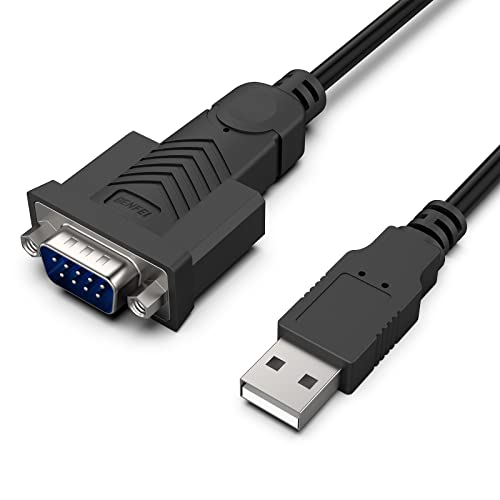 BENFEI USB to Serial Adapter,6 Feet USB to RS-232 Male (9-pin) DB9 Serial Cable, Prolific Chipset, Windows 11/10/8.1/8/7, Mac OS X 10.6 and Above（Not VGA） - style: Female Screw