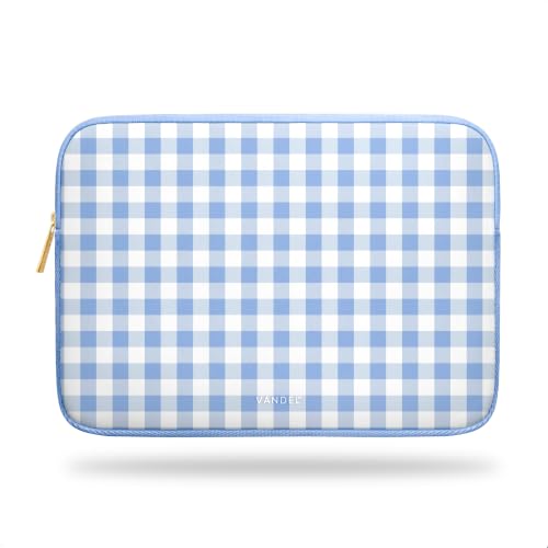 Vandel Slim Laptop Sleeve 13-13.3 inch Laptop Sleeve for MacBook Air 13 / Pro 13 Inch - Chromebook Case, MacBook Bag, Computer Pouch, Tablet Cover for HP, Dell, Asus Notebook, Cute Computer Case - color: a. Blue Ginham, size: 13-13.3 Inch