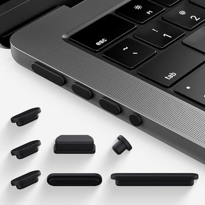 7PCS Anti Dust Port Plugs Accessory Cover for 2026 2025 MacBook Air 13 inch 15.3 inch M5 M4 M3 M2 M1 / 2026-2022 MacBook Pro 14" & 16" M5 M4 M3 M2 M1 Pro/Max, MacBook Port Accessories