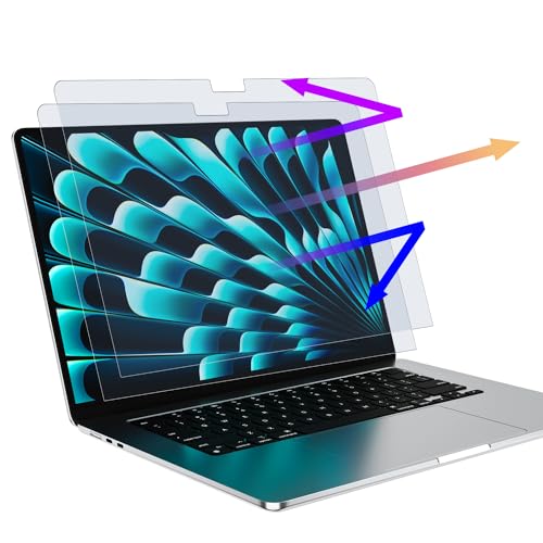 Mamol 2 Pack Anti Blue Light Screen Protector for MacBook Air 15 Inch (2023-2026, M2 M3 M4 M5), Eye Protection, Anti Glare - size: MacBook Air 15 Inch (2023-2025)