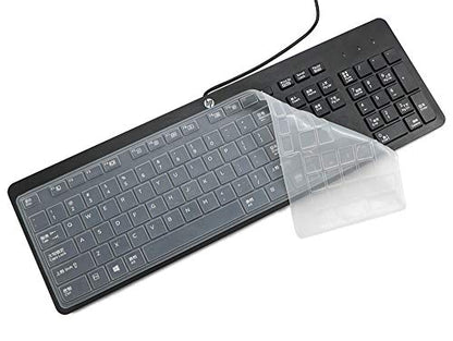 CaseBuy Keyboard Cover For HP USB Slim Business Keyboard KU-1469 SK-2120 KB-1469 803181 And HP EliteOne 800 G4 All-In-One PC, Clear Silicone