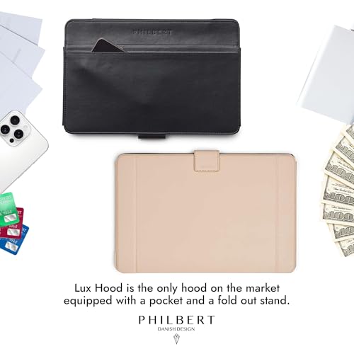 4-in-1 Laptop Screen Shade – Original Lux Hood – Sun, Privacy, Heat & Contrast Protection, Freestanding with Pocket, Fits 15–16” MacBook & PC, Patented, Beige | PHILBERT Danish Design - color: Beige, size: 15-16in