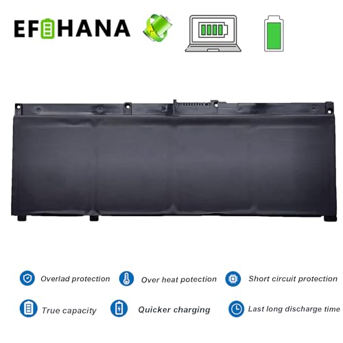 SR04XL SR03XL 917724-855 Laptop Battery for HP Omen 15 15-CE0XX 15-DC0XX Series 15-CE198WM 15-CE015DX Pavilion 15-CB0XX 15-CX0XX 15-CB041NR 15-CX0056WM l08855-855 917678-1B1 70.07Wh 15.4V - size: 10.51×3.50×0.30 in SR04XL