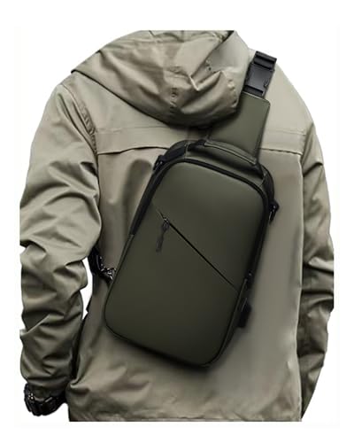 Messenger bag for Men,Small Sling Crossbody Backpack Shoulder Bag for Men Women,canvas Strap Backpack Sling Bag - color: B3-green