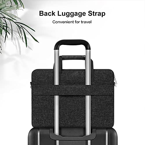 MOSISO Laptop Bag for Men 15.6 inch, 15-16 inch Computer Bags | Compatible with MacBook Air 15/Pro 16, HP Dell Acer Asus, Laptop Carrying Bag with Trolley Sleeve&2 Zipper Pockets, Black
