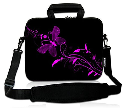 10 inch Messenger Bag Carrying Case Sleeve with Handle Accessory Pocket Fits 7 to 10-Inch Laptop/Notebook/ebooks/Kids Pad (7-10.2 inch, Nice Butterfly) - color: Nice Butterfly, size: 7-10.2 inch