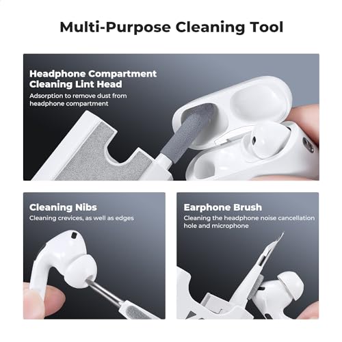K&F CONCEPT 8-in-1 Electronic Cleaning Kit for Keyboard Laptop Cleaner | Multifunctional Electronic Device Cleaning Tool, Easy to Clean and Remove Dirt，Multi-Device Compatible