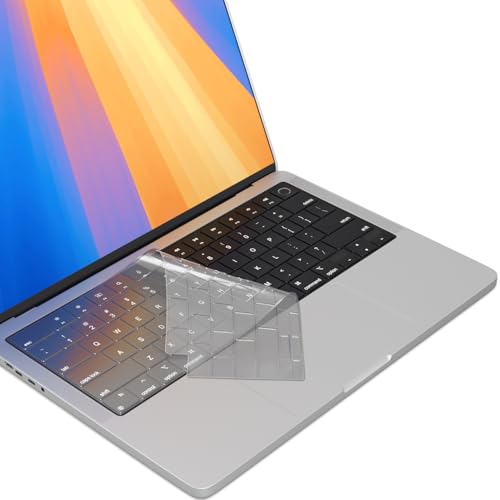 Clear Premium MacBook Pro Keyboard Cover 14"/16" 2026-2023 M5-M1 Pro/Max - MacBook Air 13/15" Keyboard Cover- A3240 A3241 A3401 A3403 A3114 A3113 - US Layout TPU, Clear - color: Clear
