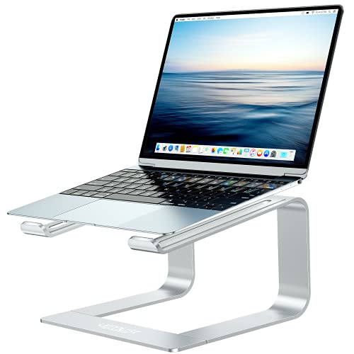 Urmust Laptop Stand for Desk - Ergonomic Computer Stand Riser Holder for MacBook Air Pro, Dell, HP, Lenovo, Samsung, Alienware Laptops 11-15.6" (Silver, Up to 15.6" Laptop) - color: D-Silver