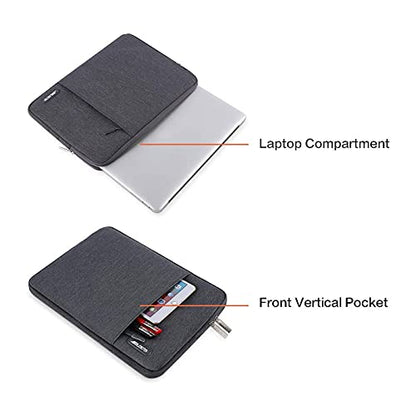 MOSISO Laptop Case 12.3 inch, 11-11.6 inch Laptop Sleeve Bag with Pocket | Compatible with MacBook Air 11.6, Acer HP Dell Lenovo Samsung, Surface Pro, Polyester Vertical Computer Bag, Space Gray - color: Space Gray, size: 12.3 inch