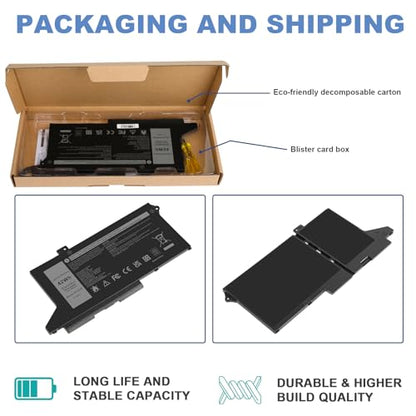 Futurebatt WY9DX Laptop Battery Replacement for Dell Latitude 5420 5520 Precision 15 3560 Dell P137G P137G001 P104F P104F001 Series RJ40G 01K2CF 075X16 0WK3F1 0M3KCN 005R42 11.4V 3500mAh 3-Cells - size: WY9DX
