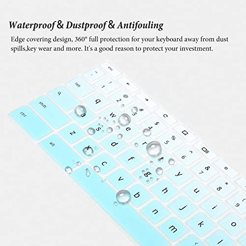 CASEDAO Keyboard Cover for Acer Chromebook 315 CB315-3HT-C296/C6XF/C16B 15.6 inch,Acer 715 CB715 15.6''/Acer 317 17.3''[NOT Without Numeric Keypad]-Gradual Mint - color: Gradual Mint