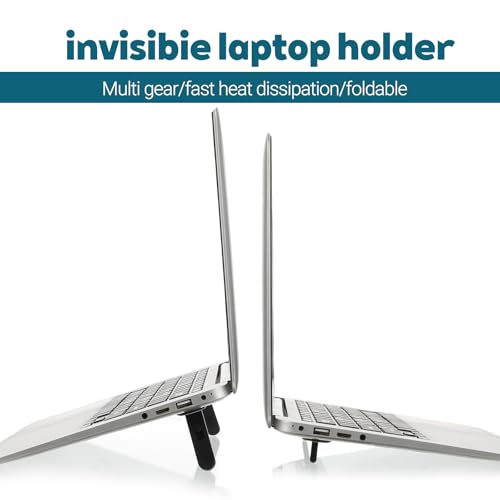 Foldable Keyboard Riser Stand, Self-Adjusting Laptop Feet with Dual Angles Small Computer Stand Portable PP Computer Keyboard Lift for Desk