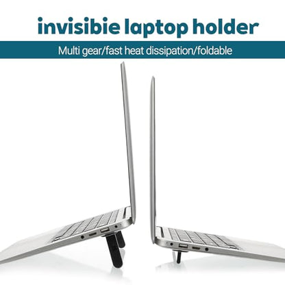 Foldable Keyboard Riser Stand, Self-Adjusting Laptop Feet with Dual Angles Small Computer Stand Portable PP Computer Keyboard Lift for Desk