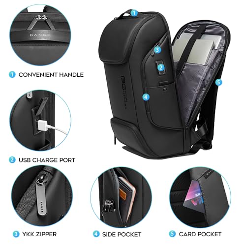 FUTURE AESTHEICS Business Laptop Smart backpack Can Hold 15.6 Inch Laptop Commute Backpack Carry on bag for men and women - color: Black