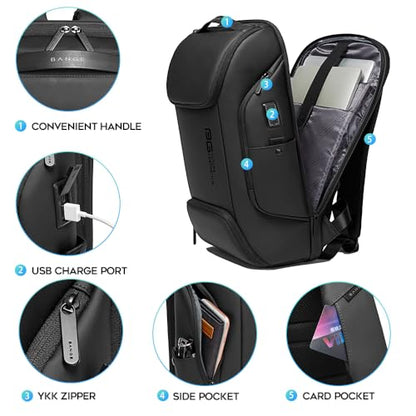 FUTURE AESTHEICS Business Laptop Smart backpack Can Hold 15.6 Inch Laptop Commute Backpack Carry on bag for men and women - color: Black