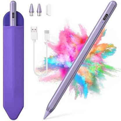 COO Universal Active Stylus Pen for iOS, Android & Samsung Touch Screens | Smart Digital Stylus for Lenovo/Vivo/Mi/HUAWEI Tablets, iPhone/Samsung/Pixel Phones for Drawing&Writing, Purple - color: Purple