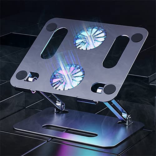 Foldable Laptop Cooling Stand Desk Fan Adjustable Base Aluminum for - color: D