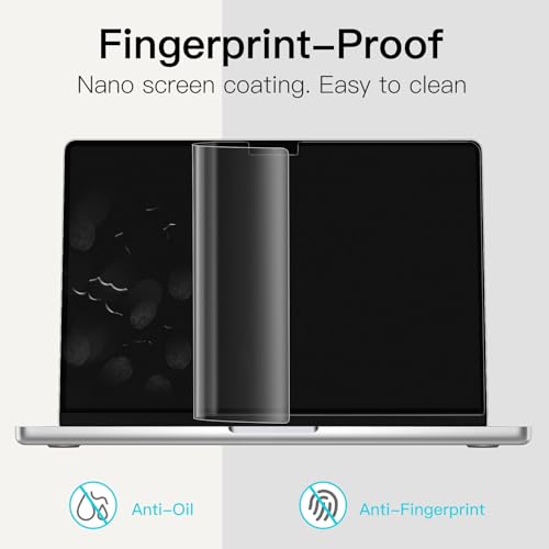 JETech Screen Protector for MacBook Pro 14-Inch (M1-M5, 2021-2026), Anti-Glare PET Matte Film, Anti-Fingerprint, 2-Pack - size: MacBook Pro 14 Inch (2021-2026)
