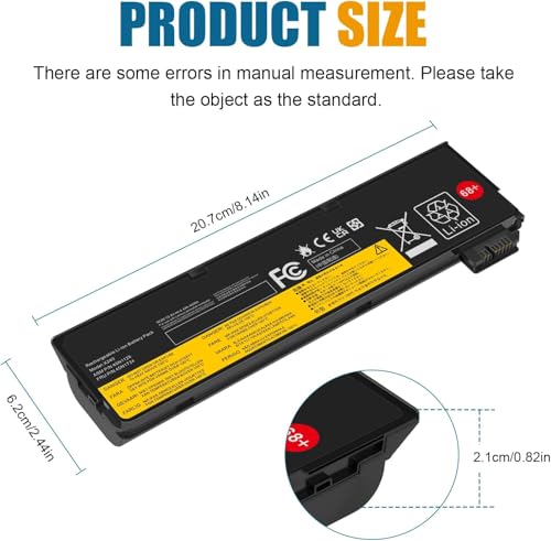 TREE.NB 48WH Battery 68+ for ThinkPad T440 T450 T460 T460P T470P T550 T560 X240 X250 X260 X270 L450 L460 L470 P50S W550s 0C52861 0C52862 Series 45N1125 45N1126 45N1127 - size: 8.14x2.44x0.82inch X240