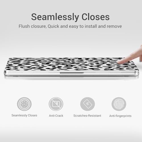 MOSISO Leopard Grain Hard Case Compatible with MacBook Neo 13 inch 2026 Release Model A3404, 3 in 1 Crack-Resistant Protective Hard Shell Case&Keyboard Cover&Screen Protector, Clear - color: Clear