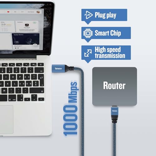USB to Ethernet Cable, 30Ft USB3.0 A to RJ45 Cable,USB3.0 A to Gigabit Ethernet Cable Compatible Laptop, PC, Switch, Router, Modem and More - size: 30 FT
