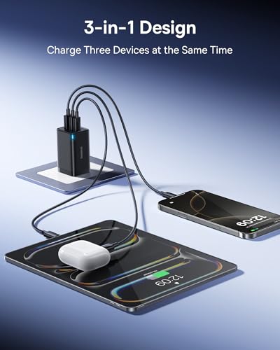 Baseus 2 Pack 65W USB C Charger Block, PPS 3-Port Fast Compact Foldable USB C Charger for MacBook, iPad Pro, Galaxy S24, iPhone 17/16 and More Series