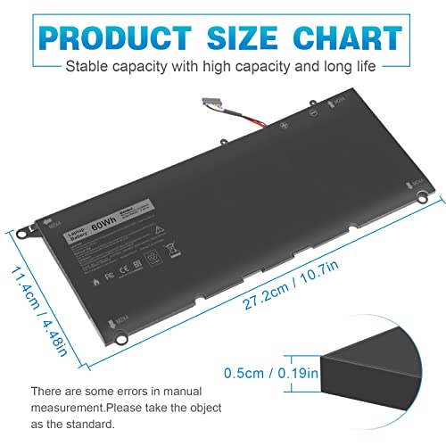 Fancy Buying PW23Y 0PW23Y Laptop Battery for Dell XPS 13 9360 13-9360-D1605G 13-9360-D1605T 13-9360-D1609 13-9360-D1609G 13-9360-D1705G fits 0TP1GT TP1GT RNP72 0RNP72 P54G002 - size: 10.7*4.48*0.19inch