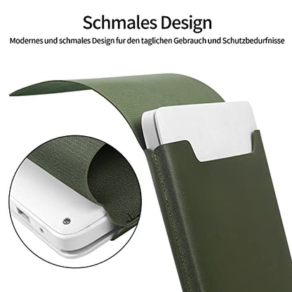 13.3-14 Inch Laptop Sleeve - Thin & Padded Case Compatible with 14" (2022), 13.3" (2015) Models | Portable Dark Green Protective Sleeve - color: Dark Green