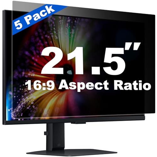 [5 Pack] 21.5 Inch Computer Privacy Screen for 16:9 Aspect Ratio Widescreen Monitor, Eye Protection Anti Glare Blue Light Filter Shield, Removable Anti-Scratch Anti Spy Protector - color: 21.5 Inch (Diagonal) - 16:9 Aspect Ratio, style: 5 PACK