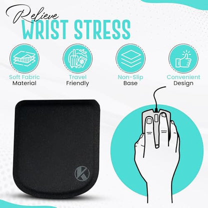 Ultra-Thin Portable Laptop Wrist Rest Pads (Onyx Black) - color: Onyx Black