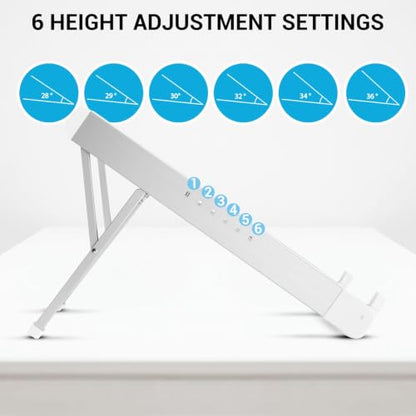 Desky Ultralight Portable Laptop Riser – Foldable & Adjustable Stand for Laptops 10"–17", Ergonomic Aluminum Travel Stand with Carry Case, Ventilated for Cooling